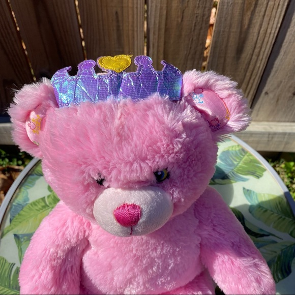 Build A Bear Workshop BABW Disney Princess Pink Bear with Crown Plush Stuffed - Picture 3 of 6